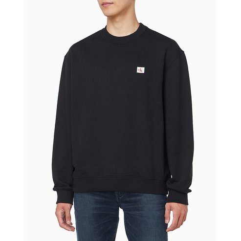 Calvin Klein Jeans 남성 프렌치테리 뱃지 크루넥 스웻셔츠(4RC273G)