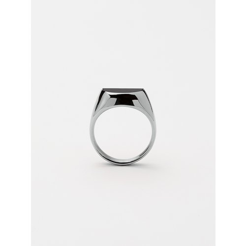 Duality Half Ring Silver & Black Onyx JDR21SB001