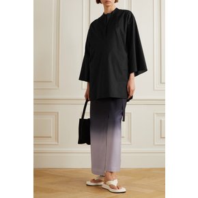 Omao Oversized Cotton-voile Tunic 블랙