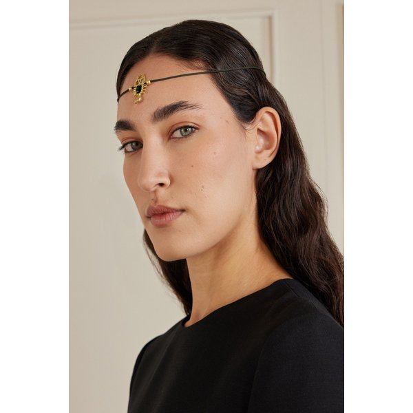 태슬 크리스탈 장식 골드톤 코드 헤드피스 46376663162984970