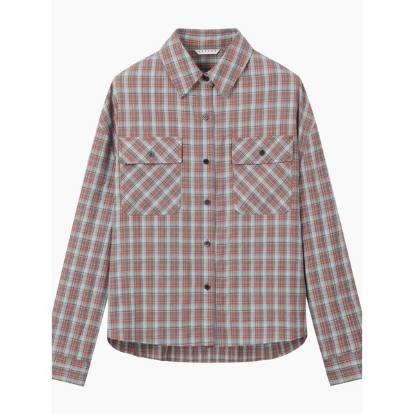 [Online Exclusive] 양포켓 체크 셔츠_SAWSE2611BL