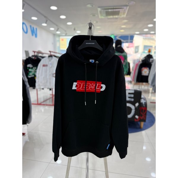 [여주점] 사각부클자수후트 ,남여공용후드,블랙JHZZ30102