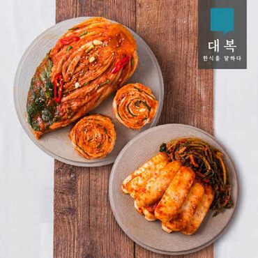 신세계라이브쇼핑 대복 포기김치 2kg+총각김치2kg (꽃게육수로 시원하고 아삭한 맛)