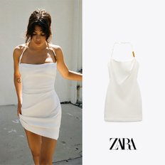 ZARA 자라 신축성 있는 린넨 블렌드 드레스 4688 326