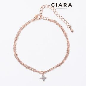 씨아라CIARA 14K Maclodio 꽈뜨로 샤인크로스 팔찌(GoldPlated)