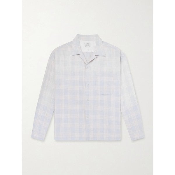 컨버터블 칼라 체크 플란넬 셔츠 46376663162962402