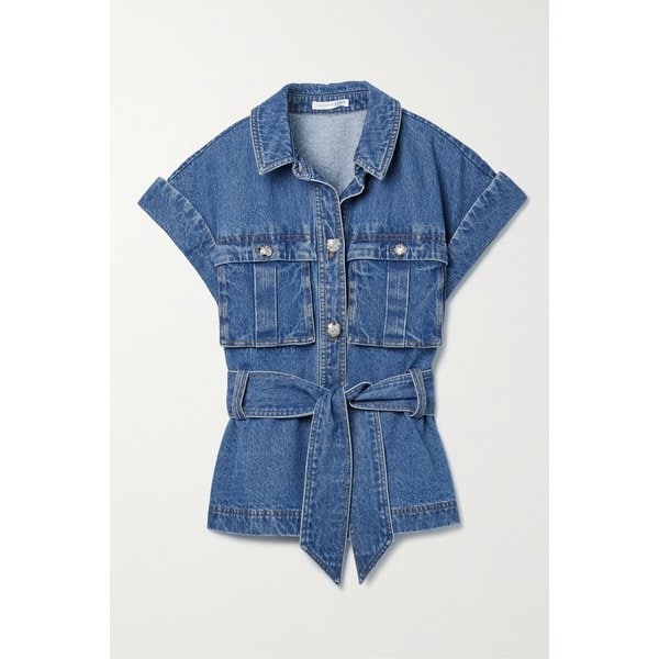 베로니카비어드 비스톨라 벨티드 데님 재킷 미드 인디고 1647597303149626