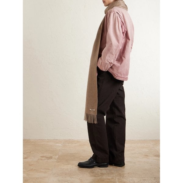 로고 아플리케 프린지 캐시미어 스카프 46376663163013511