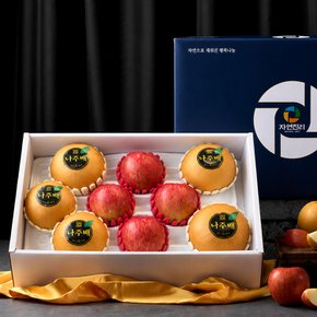 [9월22일 오전9시까지 주문시 명절전배송]사과배 혼합 선물세트 고급 4kg (배5과+사과4과) 보자기동봉