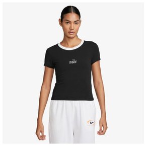 M 나이키반팔티 OQC HF8820-010 나이키 NSW 칠 니트 여성 슬림 크롭 티셔츠