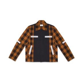 (M) 플래드 워커 재킷 오렌지 PLAID WORKER JACKET ORANGE