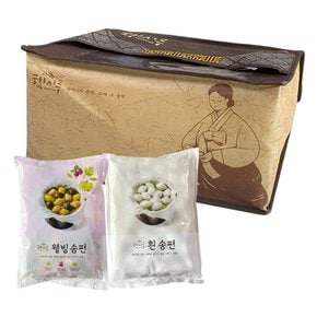 [햇시루] 정겨운 할머니 손맛 우리쌀 송편 선물세트 1호(흰송편+웰빙삼색송편) 2kg