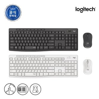 Logitech [로지텍코리아]로지텍 MK295 SILENT 무소음 무선 콤보 [블랙,화이트]