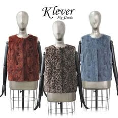 [정상가: 590000원] 진도 Klever 스크랩 유색밍크 숏 베스트 (K3W1MV50_)..