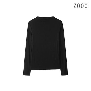 ZOOC 베이직 반폴라 슬림 티셔츠 BK_V241PSM902