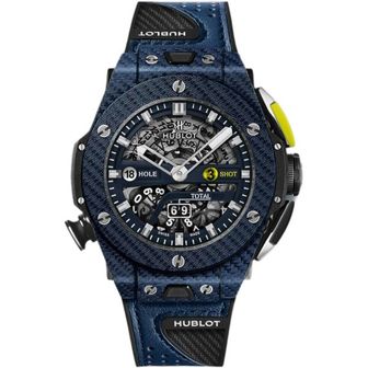  미국 위블로 시계 Hublot mens 워치 Big Bang Texalium Blue Carbon Unico Golf Limited Edition