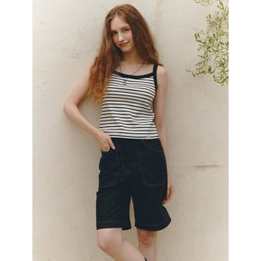 STRIPE SLEEVELESS (ivory stripe)