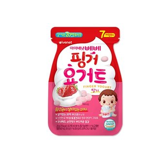  아이배냇 베베 핑거 요거트 딸기 20g 1개