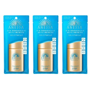 ANESSA(아네사) 퍼펙트 UV 스킨케어 밀크 a 선스크린 감귤류 비누의 향기 60mL(3개 세트)