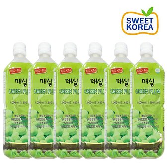  스위트코리아 매실 1000ml X 6개 액상음료 과일음료 원액