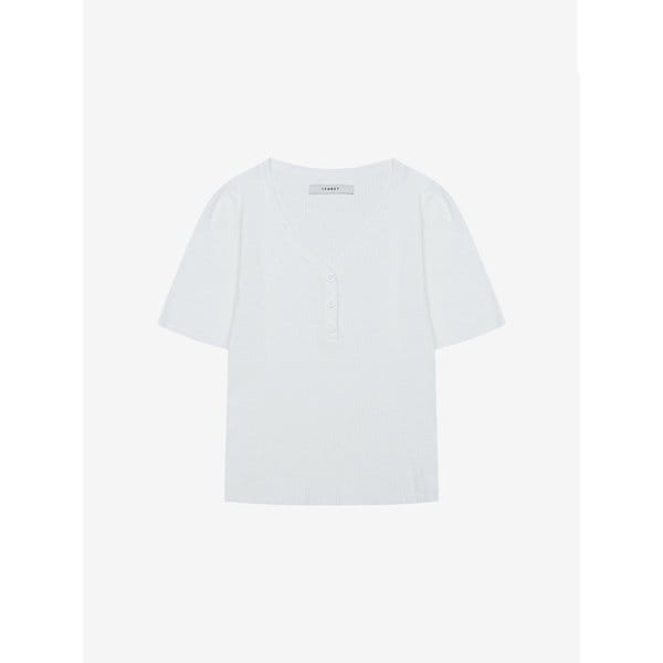 골지 브이넥 단추 풀오버 (VKUCE2964)