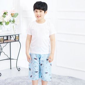 아동용 큐티엘리 7부 파자마 엠보 잠옷 바지 주니어