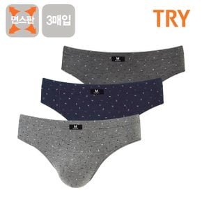 주니어 면스판 삼각팬티 남자속옷 브리프 3매세트