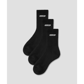 3PACK 배너 로고 삭스 Black 긴목 패션양말 DIKU263LASC001BK 6143082