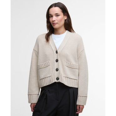바버 25FW 여성 아이보리 Faye 가디건 URSW5F305I1
