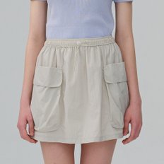 Cargo Mini Skirt_LIGHT BEIGE