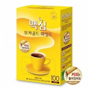 맥심 모카골드 마일드 블랙 100T 모카블랙