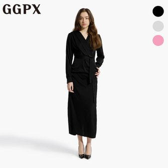 GGPX V넥 맥시 셔링 원피스 (GP2OP035F)