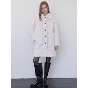 Eco fur jacket _ Ivory