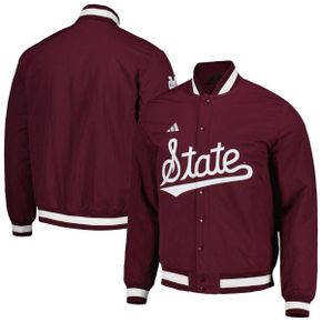 4636757 Adidas Mens adidas Maroon Mississippi State Bulldogs Baseball Coaches Full-Snap Ja