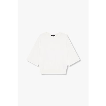 ARMANI EXCHANGE AX여성 드롭 숄더 하프 슬리브 니트A425132508아이보리