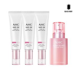 AHC 세이프온 톤업 선크림 50ml x3 + 톤업 벨벳 크림 55g (NO 케이스) (S18086596)