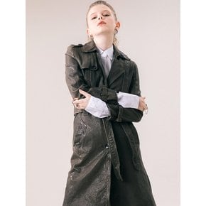 LAMBSKIN CLASSIC TRENCH COAT-KH