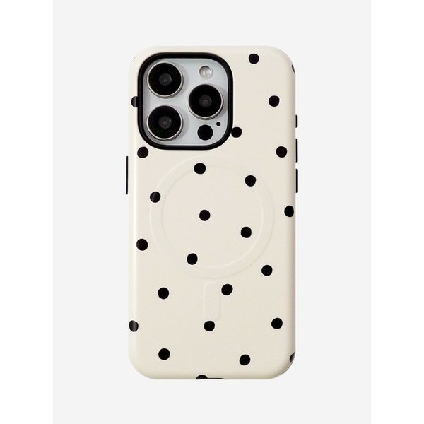iPhone17입고[맥세이프/터프]Black Balls-Ivory Magsafe/Tough Phonecase