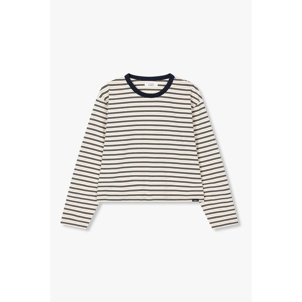 멀티스트라이프 긴소매 크롭티셔츠 91F5422774006