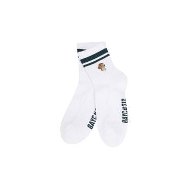 MARTINE GOLF [정상가 25000원]남성 콜라보 중목 양말 화이트 (QMAESC25131)