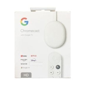 크롬캐스트4 with Google TV (HD) 코리아 정품 4세대 셋톱박스 (국내정품) TV스트리밍 -AT-