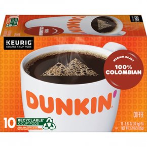 던킨 Dunkin` 100% 콜롬비아 미디엄 로스트 커피, 큐리그 K컵 포드 60개