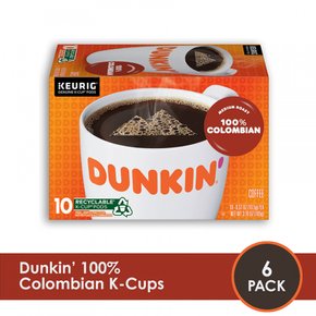 던킨 Dunkin` 100% 콜롬비아 미디엄 로스트 커피, 큐리그 K컵 포드 60개