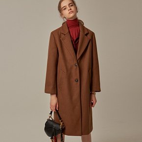 MINIMAL WOOL SINGLE COAT_BROWN