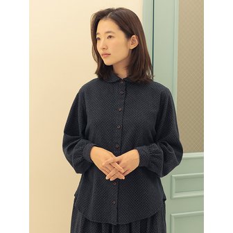 치키타 도트 냅핑 라운드칼라 셔츠 네이비 251015NV