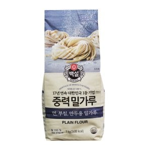 CJ 백설 중력밀가루 면 부침 만두용 1kg