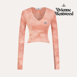 Vivienne Westwood 베아 크롭 브이넥 니트 VPSRKN0029 82