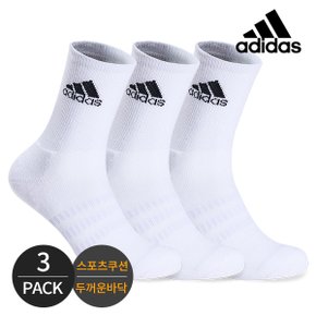남성 쿠션 넥 골지 크루삭스 3P WH_P327692590