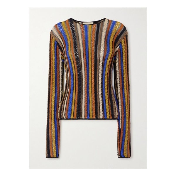 아르디스 스트라이프 텍스처 니트 스웨터 멀티 46376663162915642