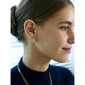 [진주귀걸이 2종 증정] Wave Crumple one touch earring